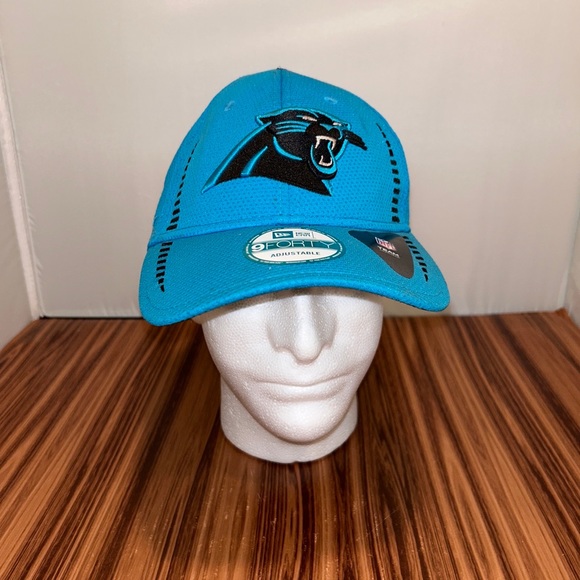 CAROLINA PANTHERS New Era 9Forty 2-Tone Blue & Black Strapback NFL Hat - Picture 1 of 6